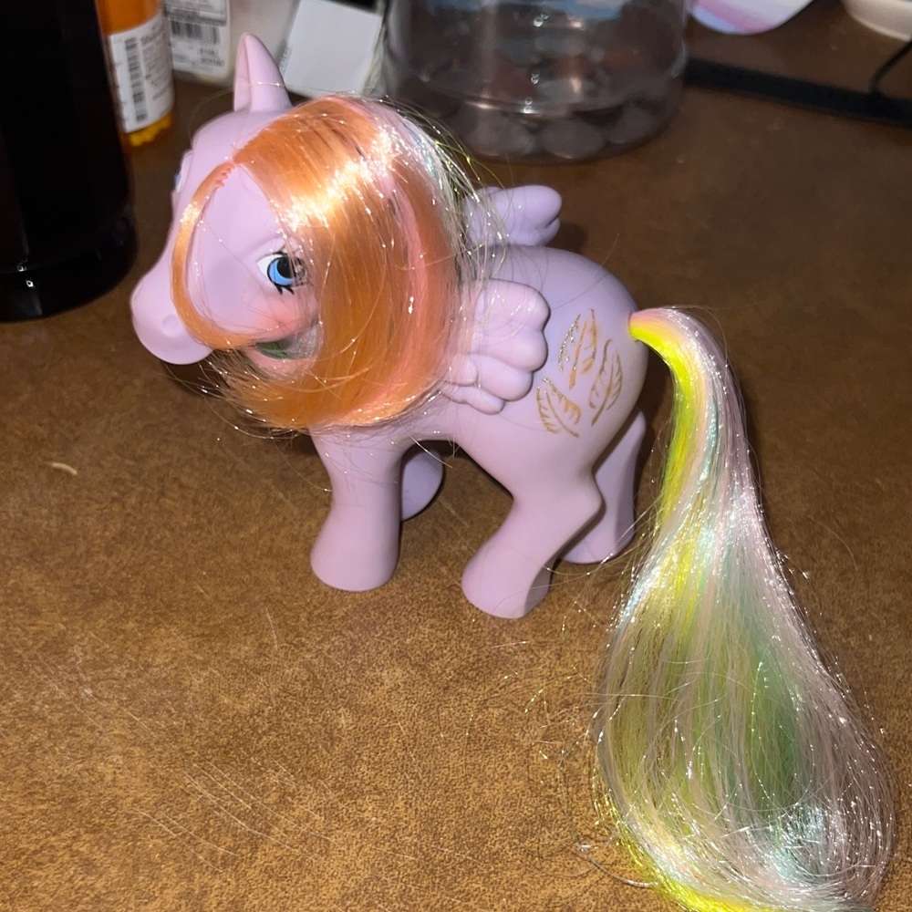 Purple Winged Pony Toy with Colorful Mane